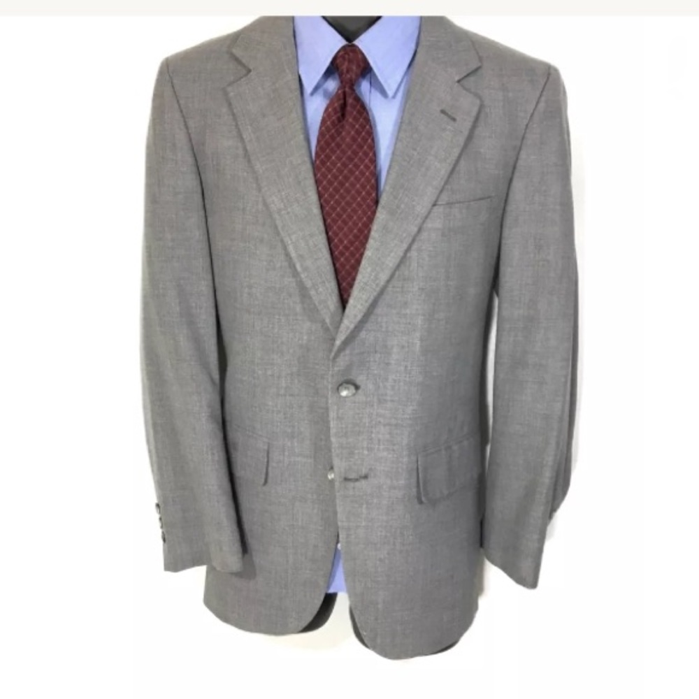 STAFFORD Mens Suit Jacket Size 38R | Gray 2 Button